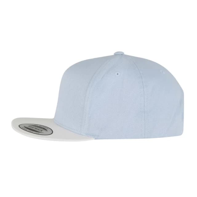 Flexfit Mens Yupoong 5 Panel Snapback Baseball Cap in Light Blue Light Blue Male One Size