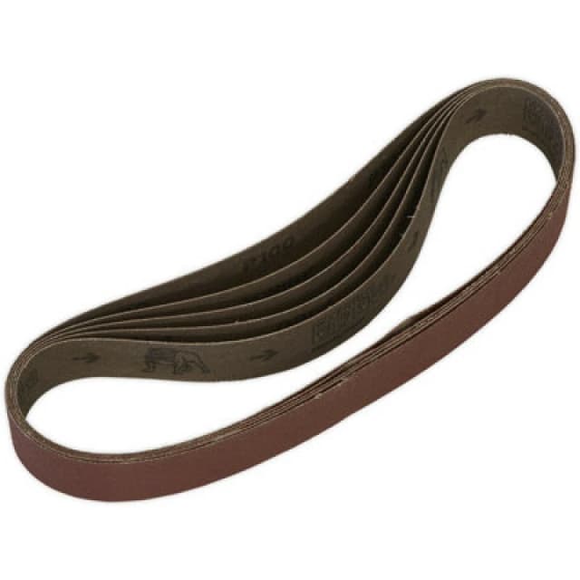 Loops 5 PACK - 30mm x 540mm Sanding Belts - 100 Grit Aluminium Oxide Cloth Backed Loop Multi
