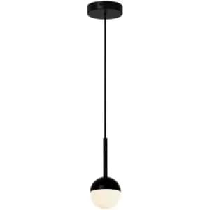 Contina Globe Pendant Ceiling Light Black, G9