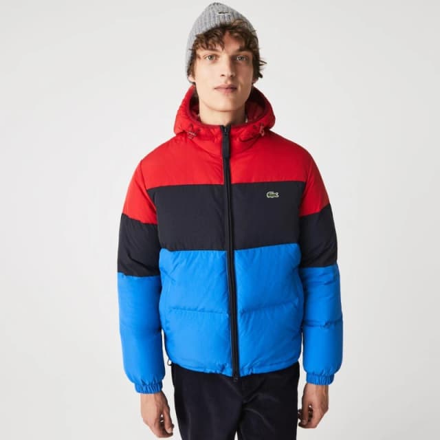 Lacoste Lightweight Water-Resistant Puffer Jacket Red male M/L
