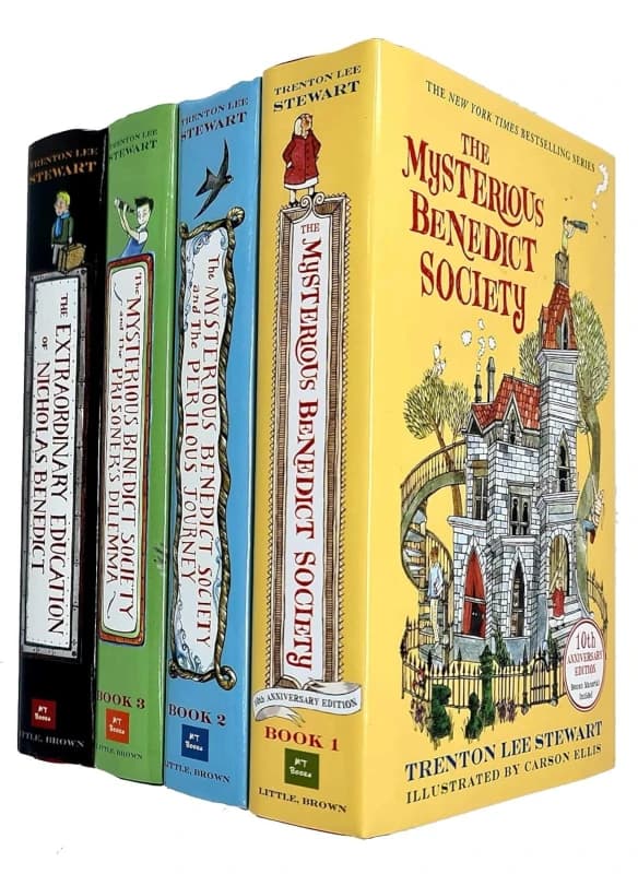 The Mysterious Benedict Society Series 4 Books Collection Set By Trenton Lee Stewart Mysterious Benedict Society, Perilous Journey Trenton Lee Stewart