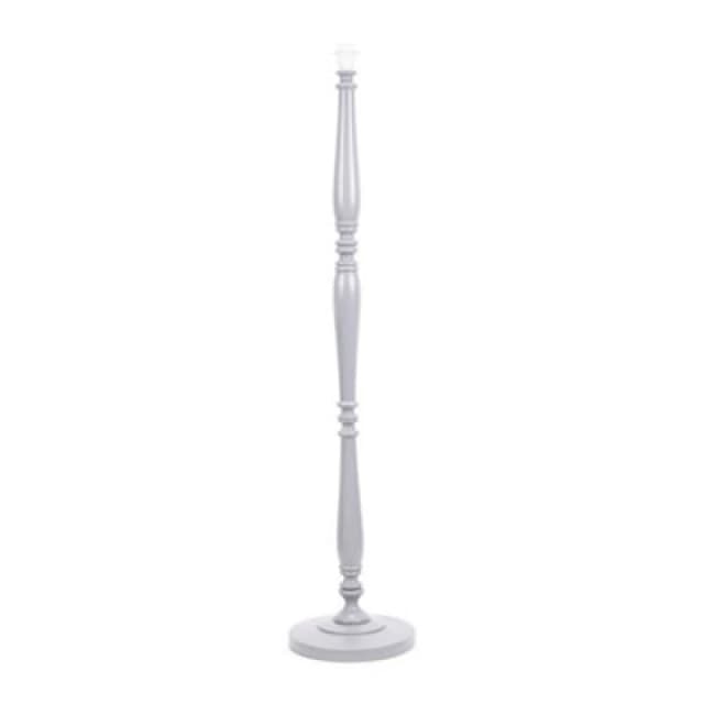 ValueLights Victoria Traditional Wooden Stem Floor Lamp Base Grey