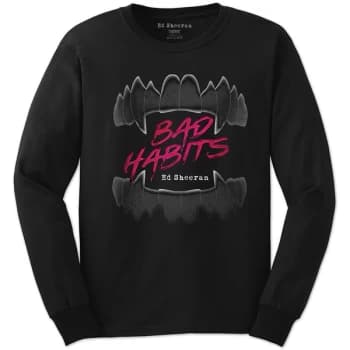 Ed Sheeran - Bad Habits Unisex Large T-Shirt - Black