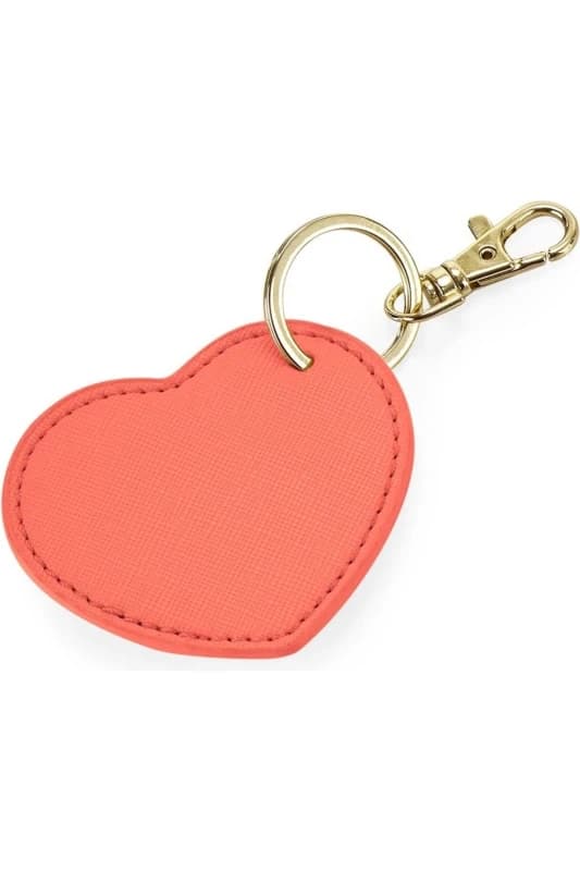 Bagbase Boutique Heart Key Clip in Coral Unisex One Size