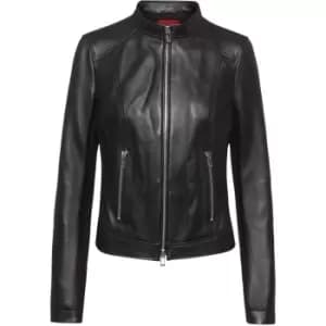 Hugo Lanore Leather Jacket - Black