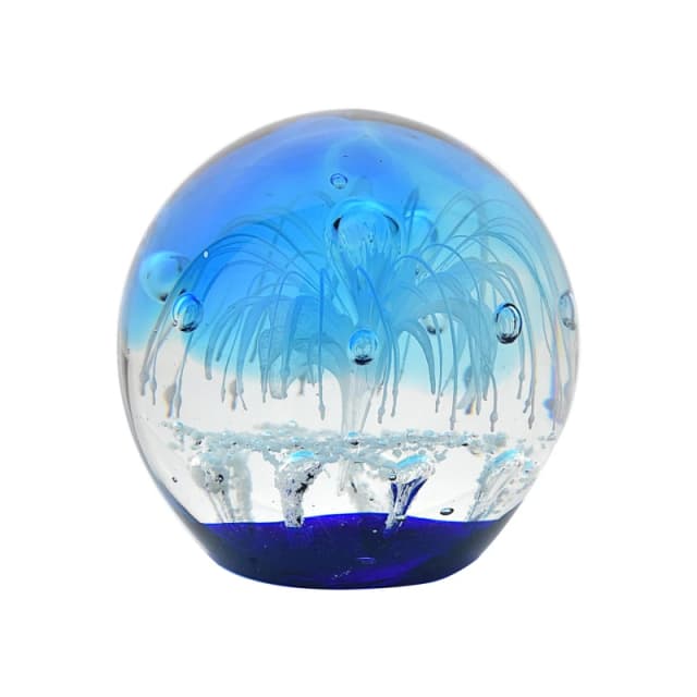 Objets d'Art Glass Ornament - Water Splash Paperweight Multi