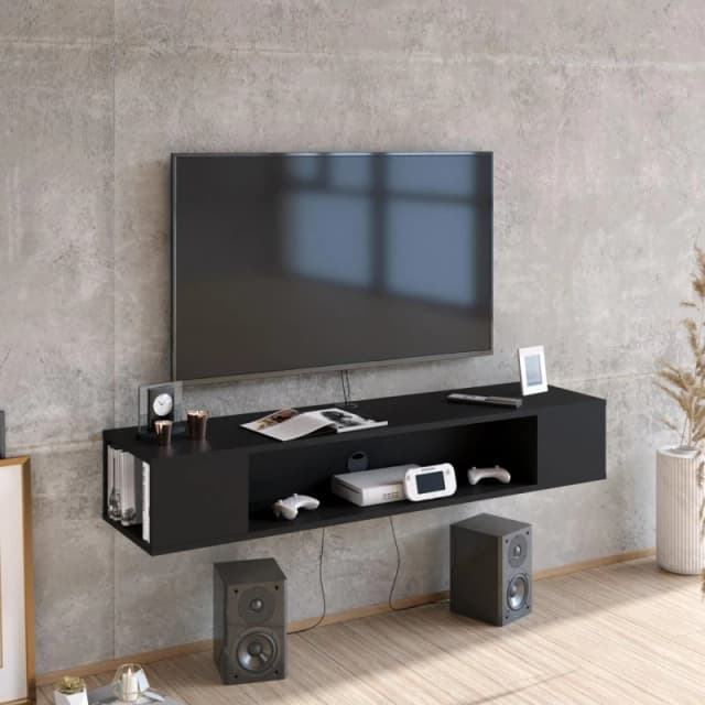 Decorotika Peti Floating TV Stand TV Unit in Black Unisex