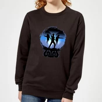 Harry Potter Silhouette Attack Womens Sweatshirt - Black - XXL
