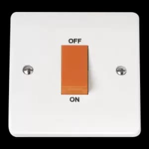 Click Scolmore Mode 50A 1 Gang Rocker Switch Polar White - CMA200