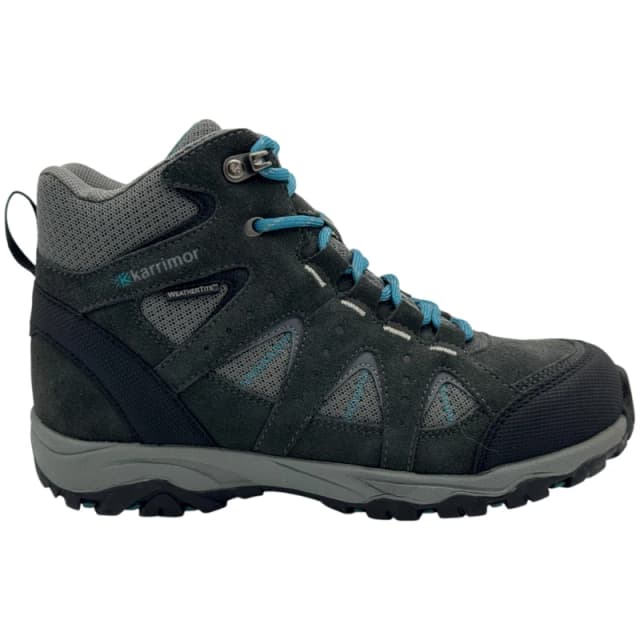 Karrimor Mount Waterproof Walking Boots Juniors Grey/Teal male 3 (35.5)