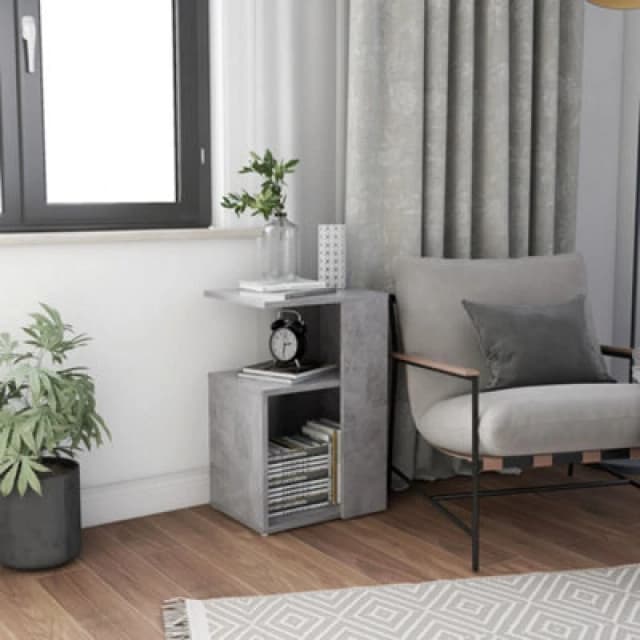 VIDAXL Side Table Concrete Grey 36x30x56cm Engineered Wood vidaXL 8720286586198