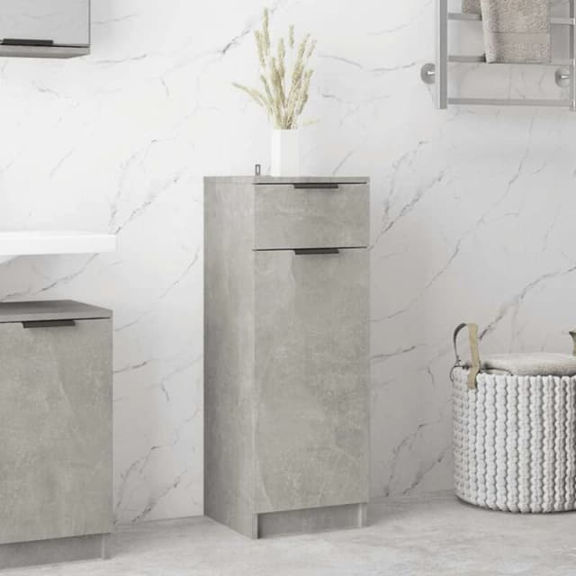 Vidaxl Bathroom Cabinet Concrete Grey 32X34X90 Cm Engineered Wood, Grey 811290