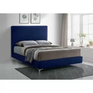 Glinis Bed Super King Plush Velvet Blue