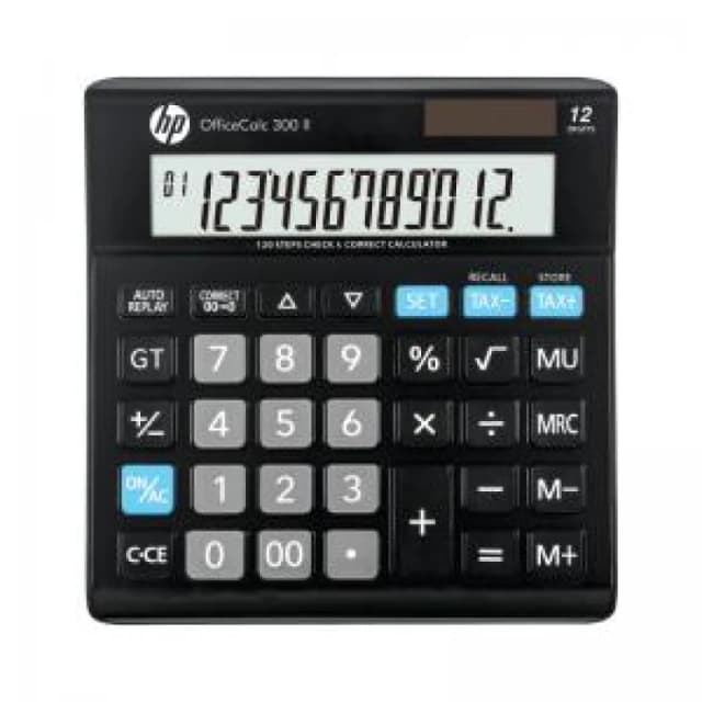 HP OfficeCalc 300 II 12 Digit Desktop Calculator Black HP-OC300II/INTBX