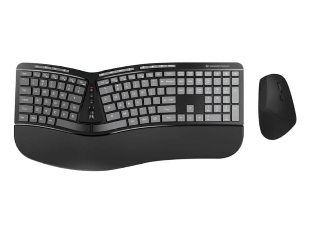 Conceptronic ERGO Wireless Ergonomic Keyboard & Mouse Kit. QWERTY