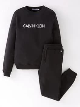 Calvin Klein Jeans Boys Essential Sweatpants Set - Black, Size Age: 12 Years