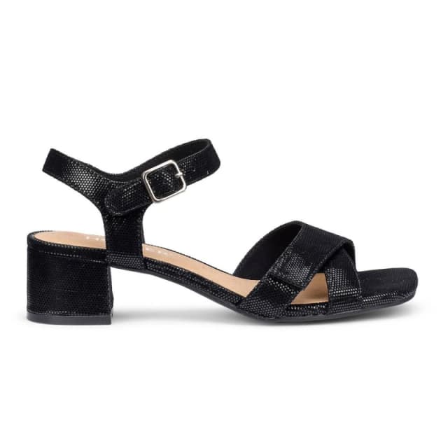 Hotter Womens 'Riviera' Block Heel Sandals in Black Size: 4 Black Female 4