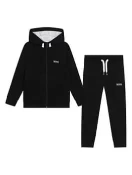 BOSS Boys Logo Tracksuit - Black, Size Age: 8 Years