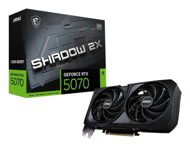 MSI GeForce RTX 5070 12G SHADOW 2X OC NVIDIA 12 GB GDDR7 GEFORCE RTX 5070 12G SHADOW 2X OC