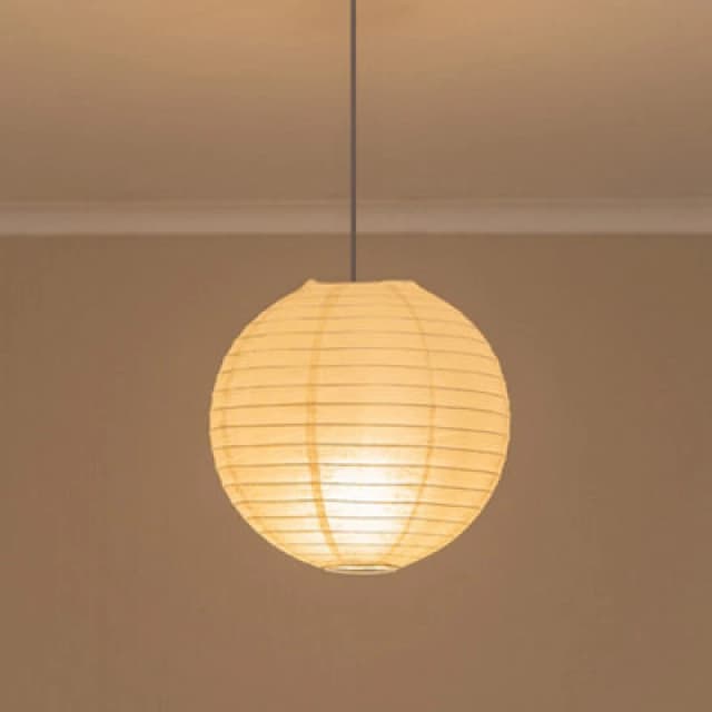 ValueLights Isla White Paper Globe Ball Dome Easy Fit Ceiling Lamp Shade with LED Bulb White