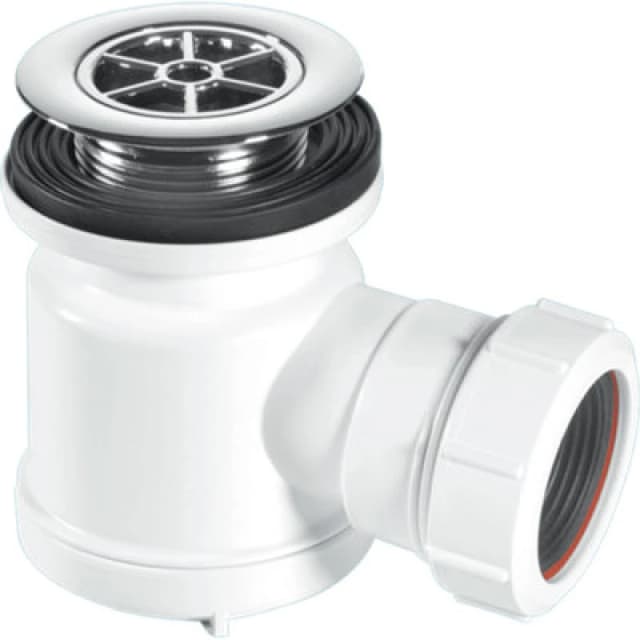 McAlpine STW3-RB 19mm Water Seal Shower Trap with Universal Outlet White