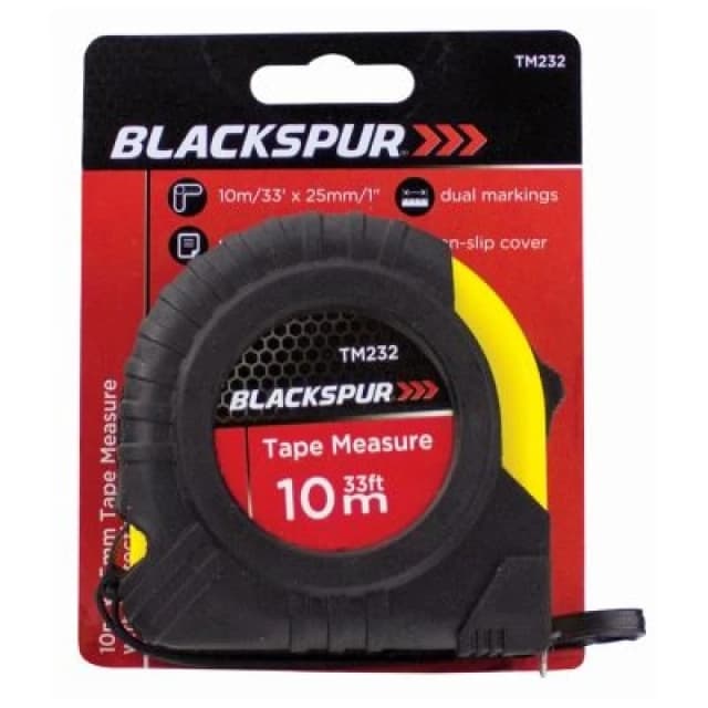 Blackspur 10M X 25Mm Tape Measure With Protective Cover 52042AWUK