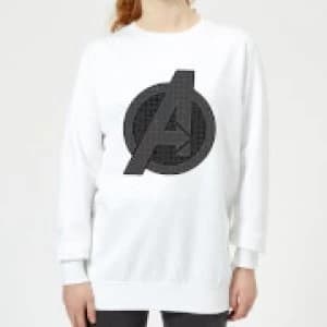 Avengers Endgame Iconic Logo Womens Sweatshirt - White