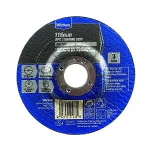 Wickes DPC Metal Grinding Disc 115mm - Pack of 3