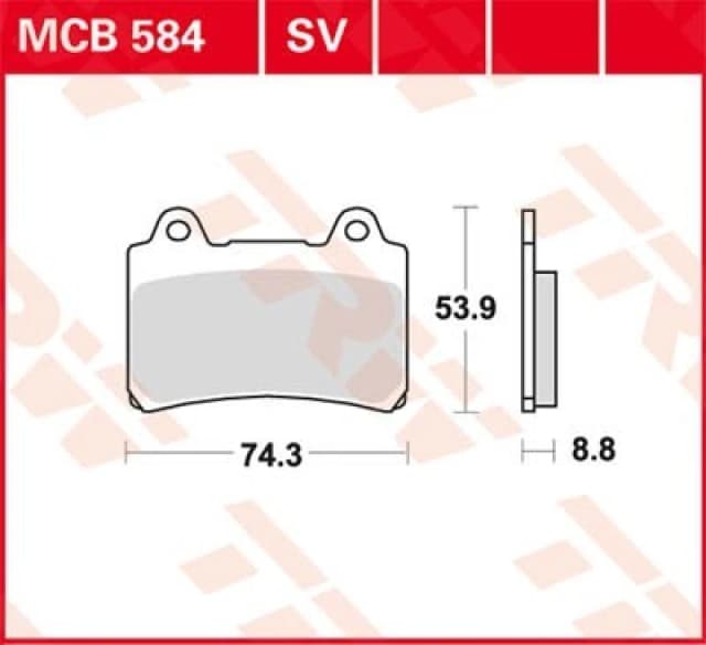 TRW Lucas Brake pad MCB584