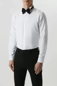 Slim Fit White Wing Collar Dress Shirt