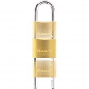 Masterlock Solid Brass Padlock and Adjustable Shackle 50mm Extra Long