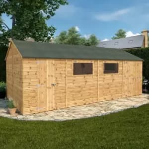 20' x 10' Mercia Shiplap Reverse Apex Workshop (6m x 3.2m)