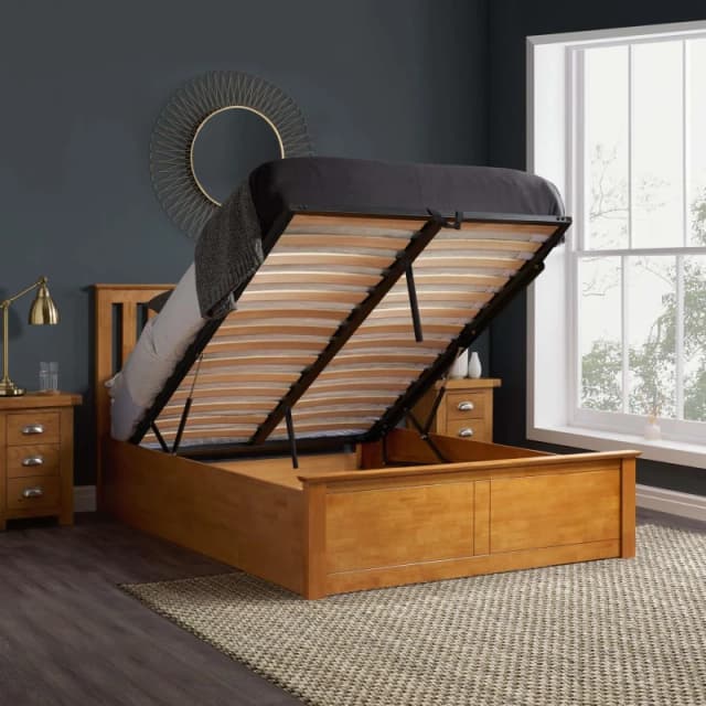 Birlea Birlea Phoenix Kingsize Ottoman Bed with Mattress - Oak