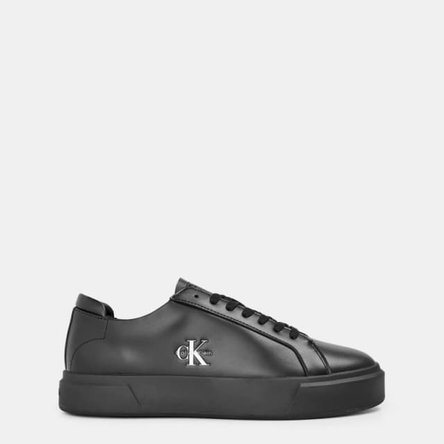 Calvin Klein Mens Basket Cupsole Court Trainers Triple Black male 8 (42)