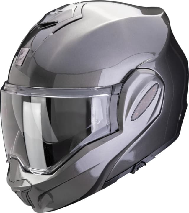 Scorpion Exo-Tech Evo Pro Solid Metallic Grey Modular Helmet Size L
