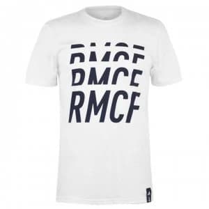 adidas Real Madrid DNA T Shirt Mens - White/Blue
