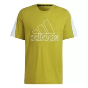 adidas Icon T-Shirt Mens - Yellow