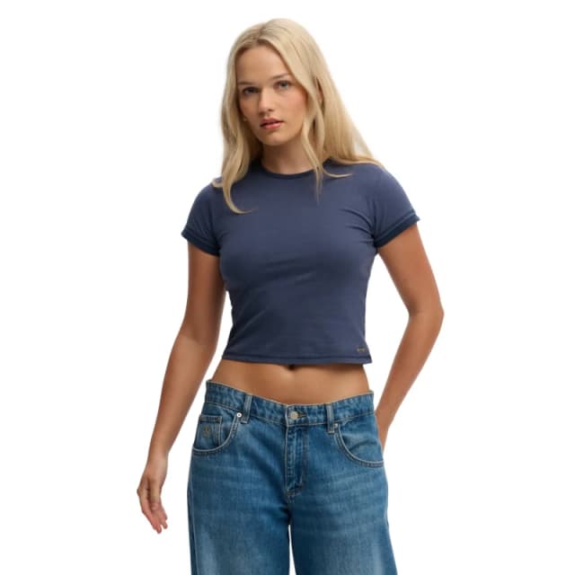 Superdry Womens T-Shirt Superdry Athletic Essentials Bleu Female L