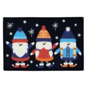 Christmas Indoor Washable Door Mat 40 x 60cm - Gonks - TJ Hughes