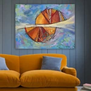 87398195_70100 Multicolor Decorative Canvas Painting