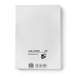 5 Star Office OHP Film Plain Copier 100 Micron Unbacked Black on Clear Pack of 100