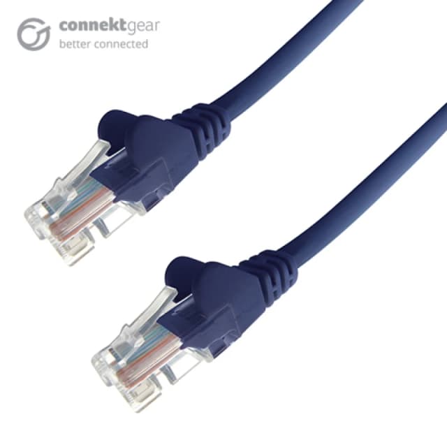 Connekt Gear 1m RJ45 CAT5e UTP Stranded Flush Moulded Network Cable - 24AWG - Blue
