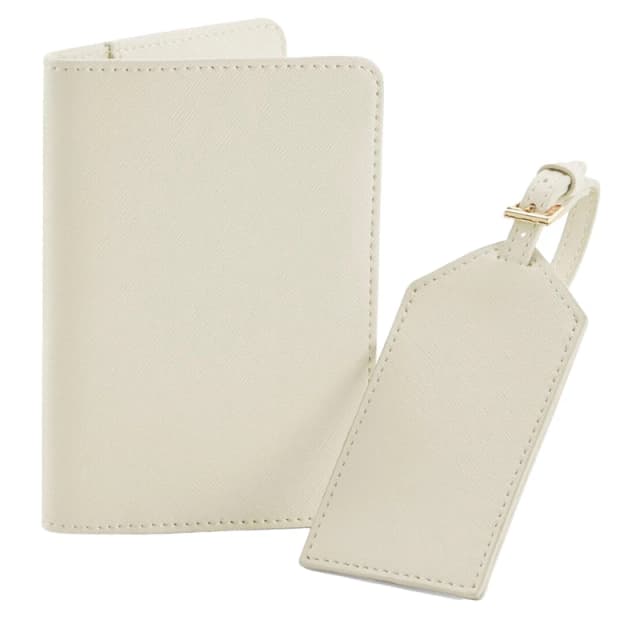 Bagbase Mens Boutique Passport Holder & Luggage Tag Set in Natural Natural Male One Size
