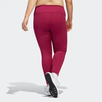 adidas Optime TrainIcons 3-Stripes 7/8 Tights (Plus Size) - Legacy Burgundy