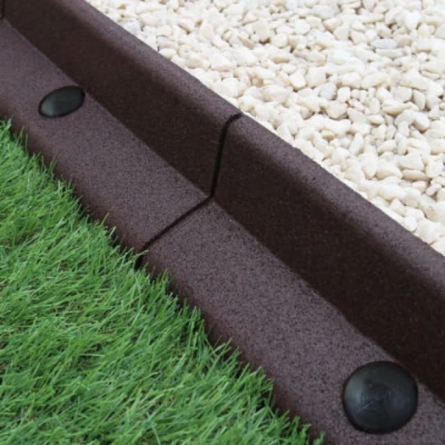 MonsterShop Flexible Lawn Edging Garden Border Green Pack Of 8 X 1.2M