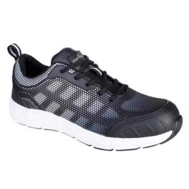 Portwest Steelite Tove Safety Trainers FT15BKW36 Colour: Black / White