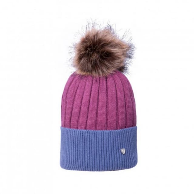 Hy Mens Synergy Bobble Beanie in Dusty Pink Dusty Pink Male One Size
