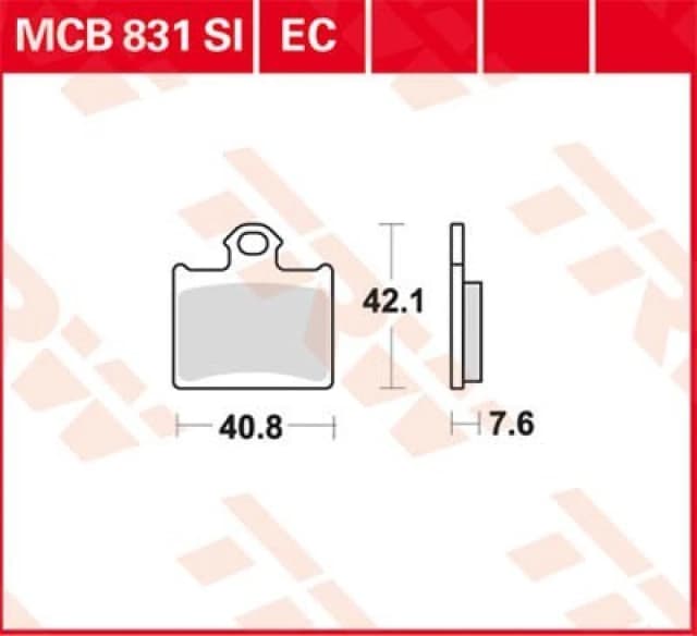 TRW MCB831EC Brake pad set Brake Pad Set,disc brake (402)