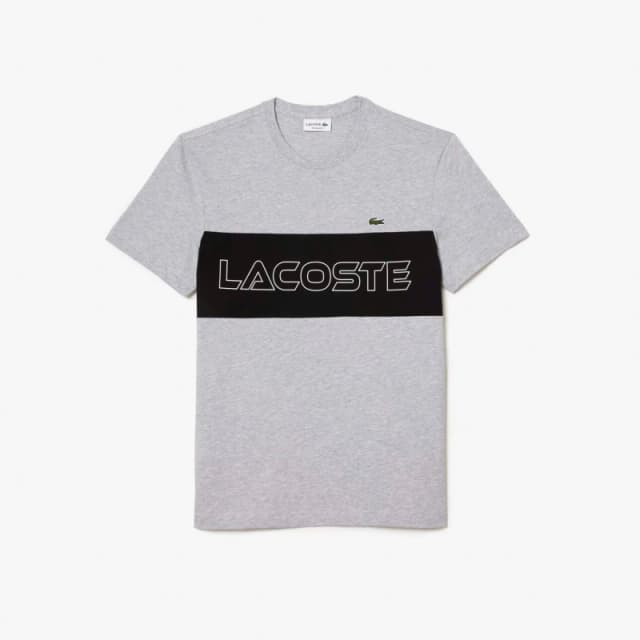 Lacoste Regular-Fit Colour Block Print T-Shirt Multi Colour male XS