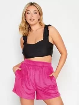 Yours Towelling Beach Short - Pink, Size 30-32, Women